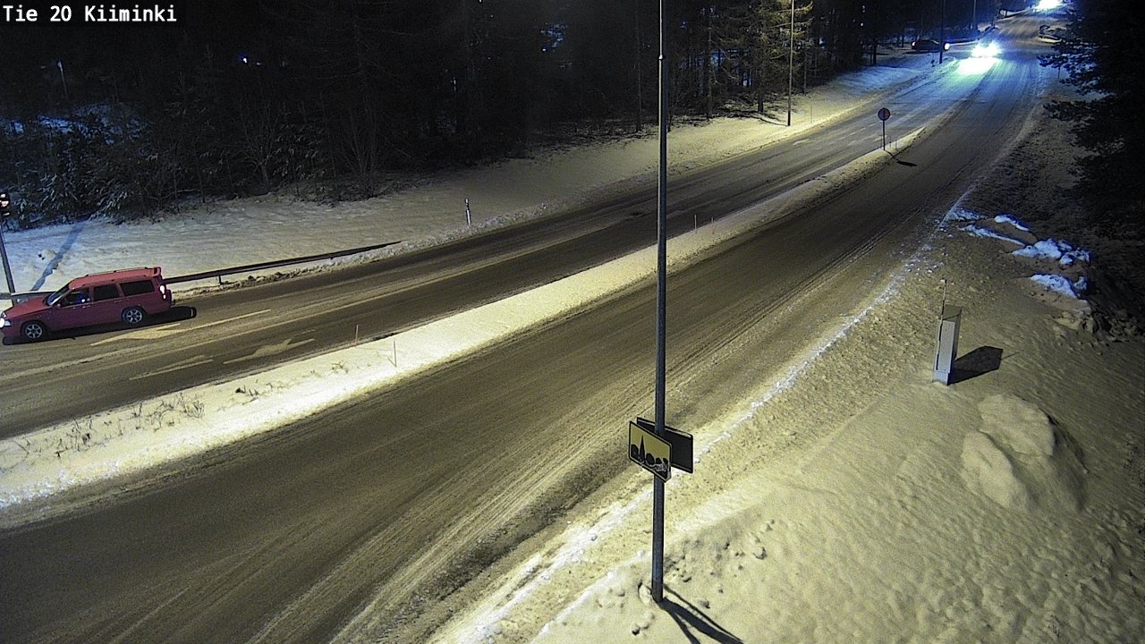 Weather Camera Image Väg 20 Uleåborg Kiiminki, Oulu, Pohjois-Pohjanmaa
