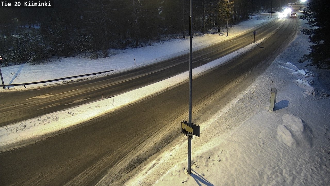 Weather Camera Image Väg 20 Uleåborg Kiiminki, Oulu, Pohjois-Pohjanmaa
