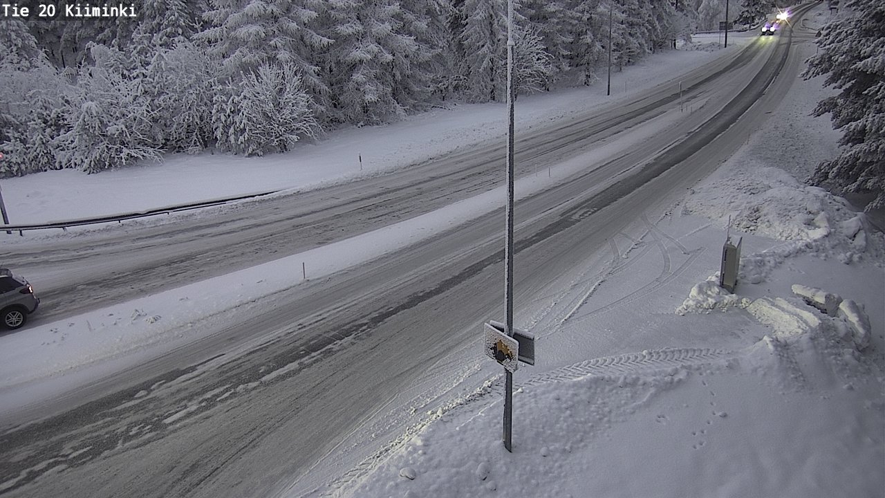 Weather Camera Image Väg 20 Uleåborg Kiiminki, Oulu, Pohjois-Pohjanmaa