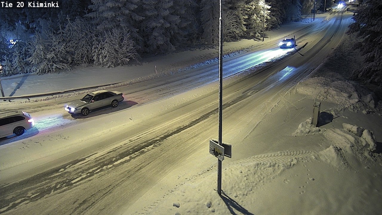 Weather Camera Image Väg 20 Uleåborg Kiiminki, Oulu, Pohjois-Pohjanmaa
