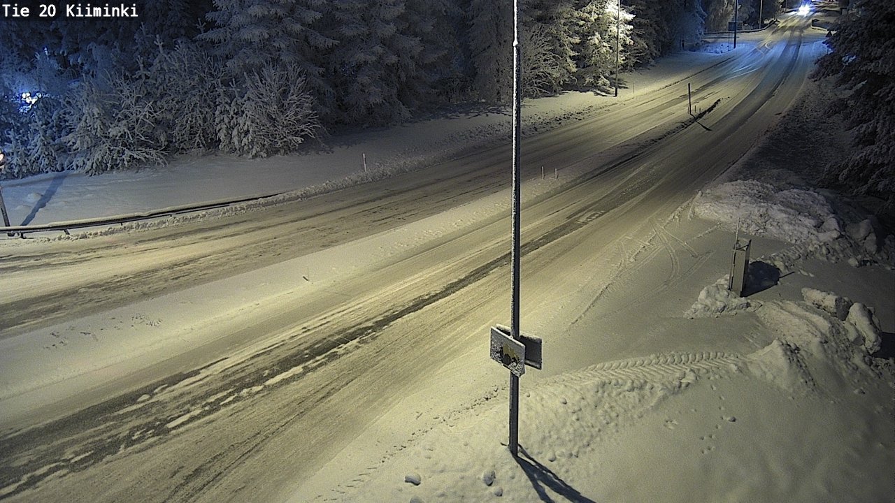 Weather Camera Image Väg 20 Uleåborg Kiiminki, Oulu, Pohjois-Pohjanmaa