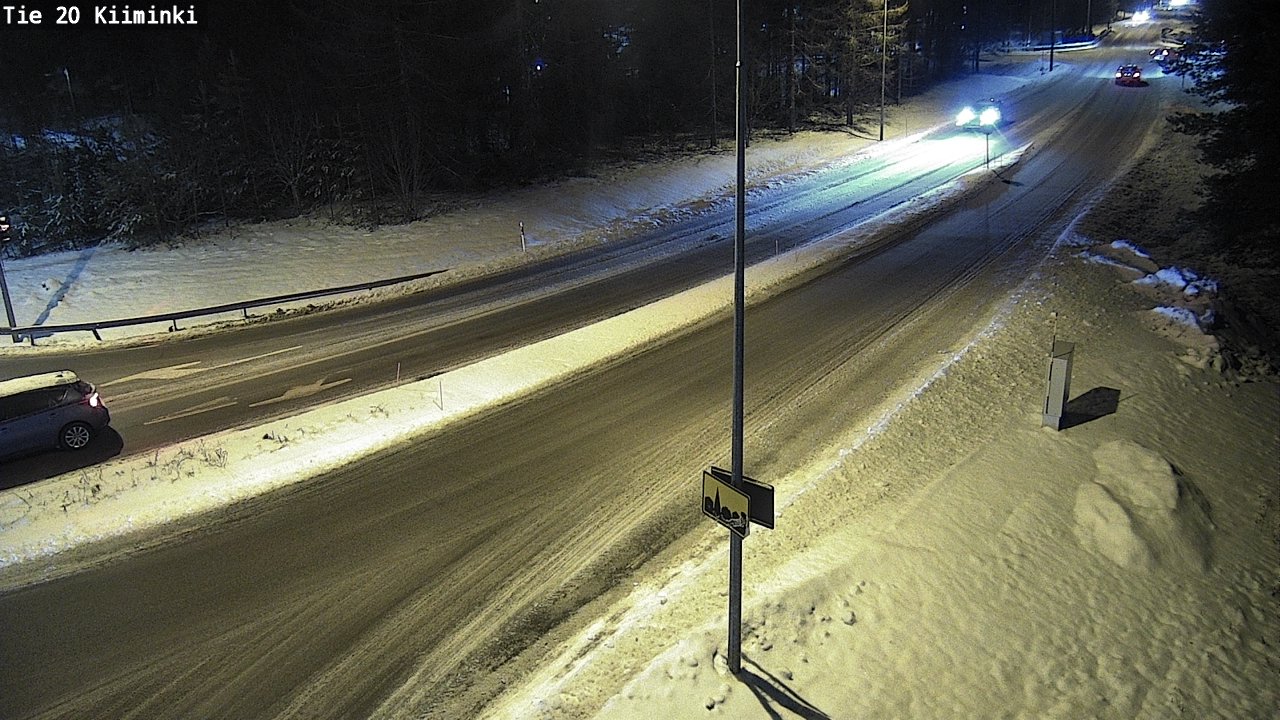 Weather Camera Image Väg 20 Uleåborg Kiiminki, Oulu, Pohjois-Pohjanmaa