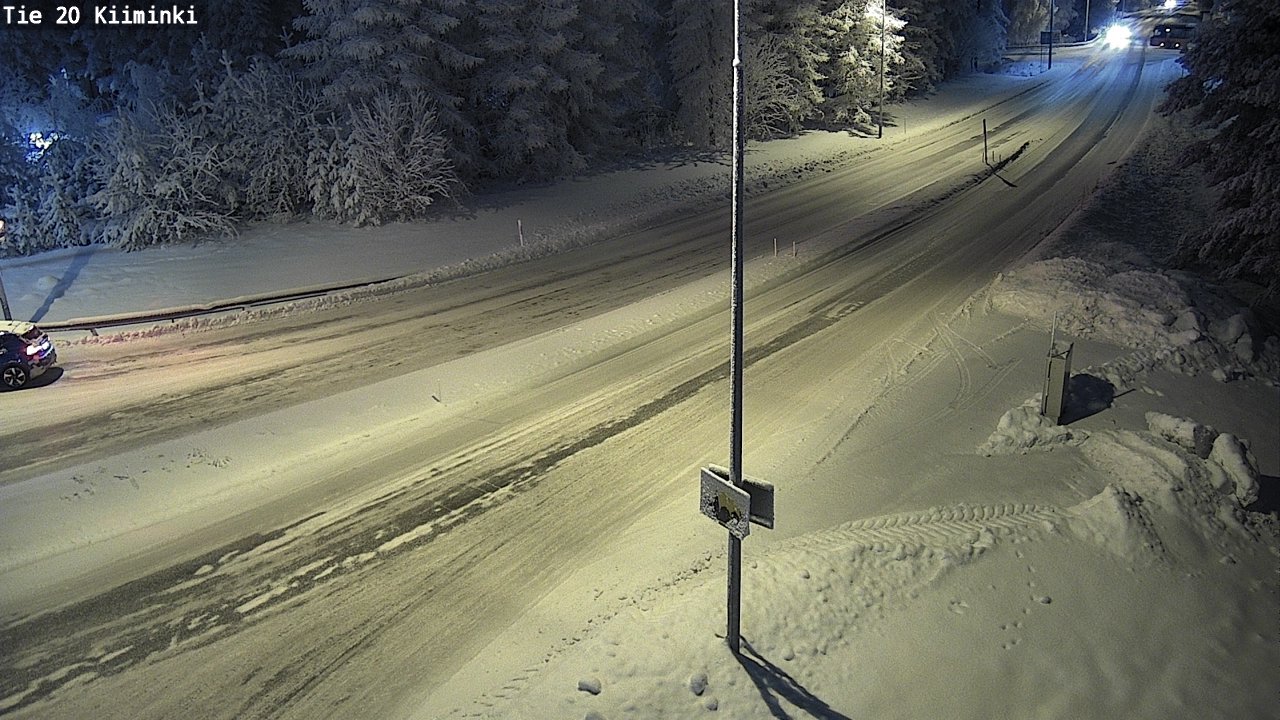 Weather Camera Image Väg 20 Uleåborg Kiiminki, Oulu, Pohjois-Pohjanmaa