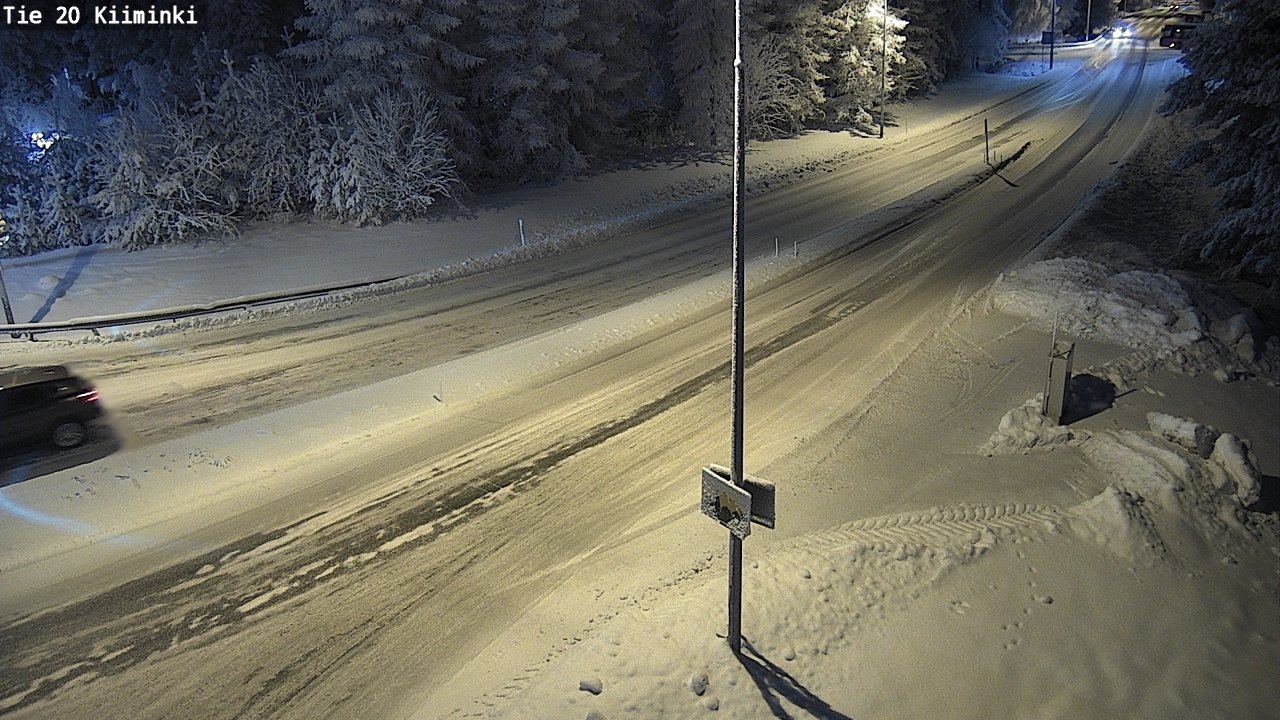 Weather Camera Image Väg 20 Uleåborg Kiiminki, Oulu, Pohjois-Pohjanmaa