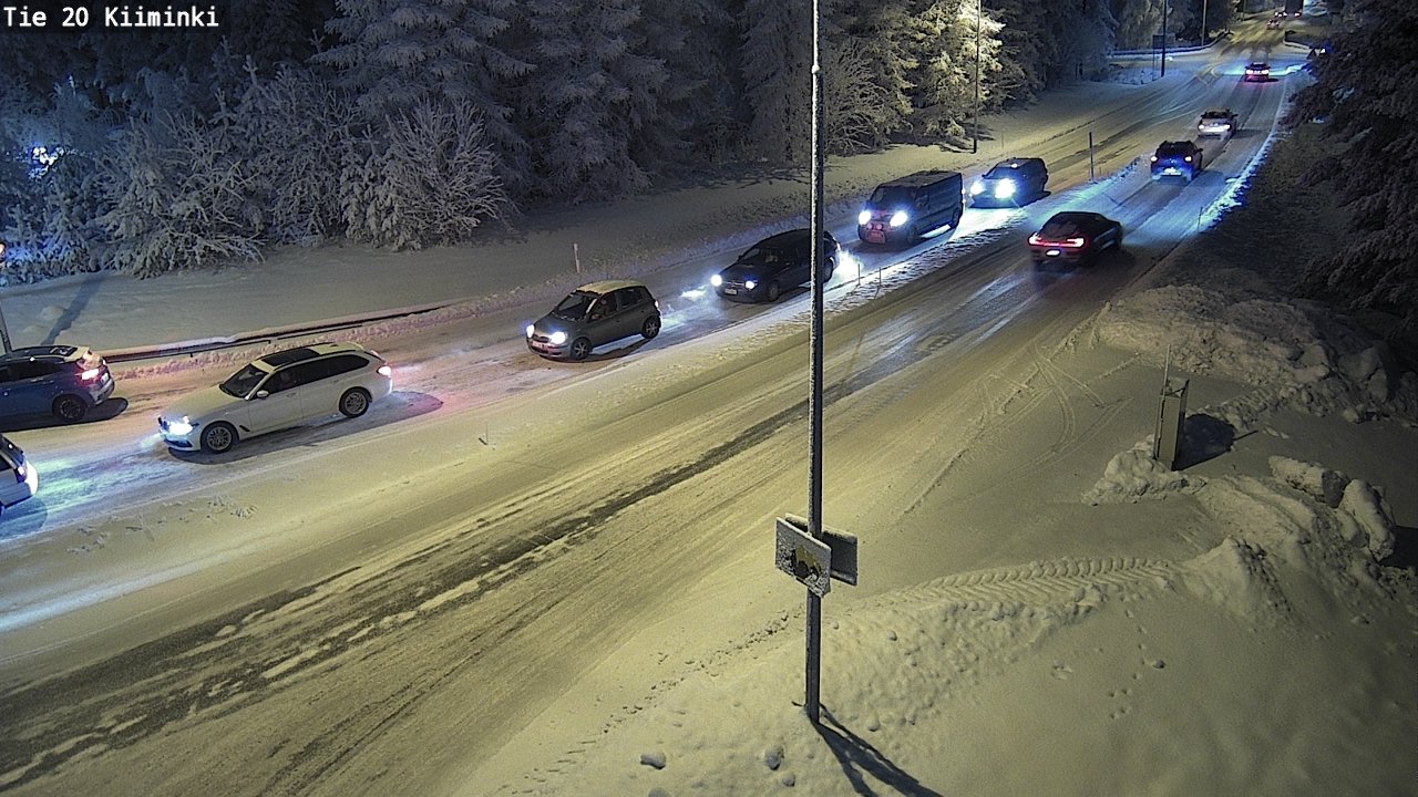 Weather Camera Image Väg 20 Uleåborg Kiiminki, Oulu, Pohjois-Pohjanmaa