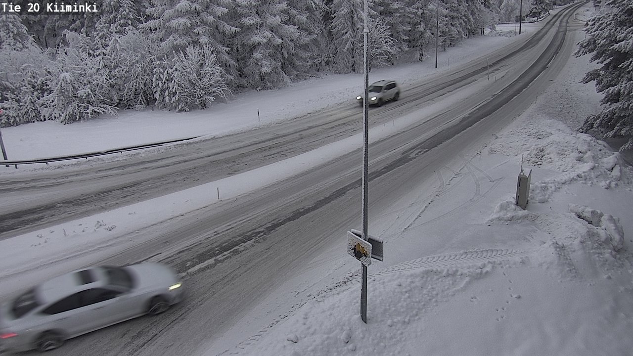 Weather Camera Image Väg 20 Uleåborg Kiiminki, Oulu, Pohjois-Pohjanmaa