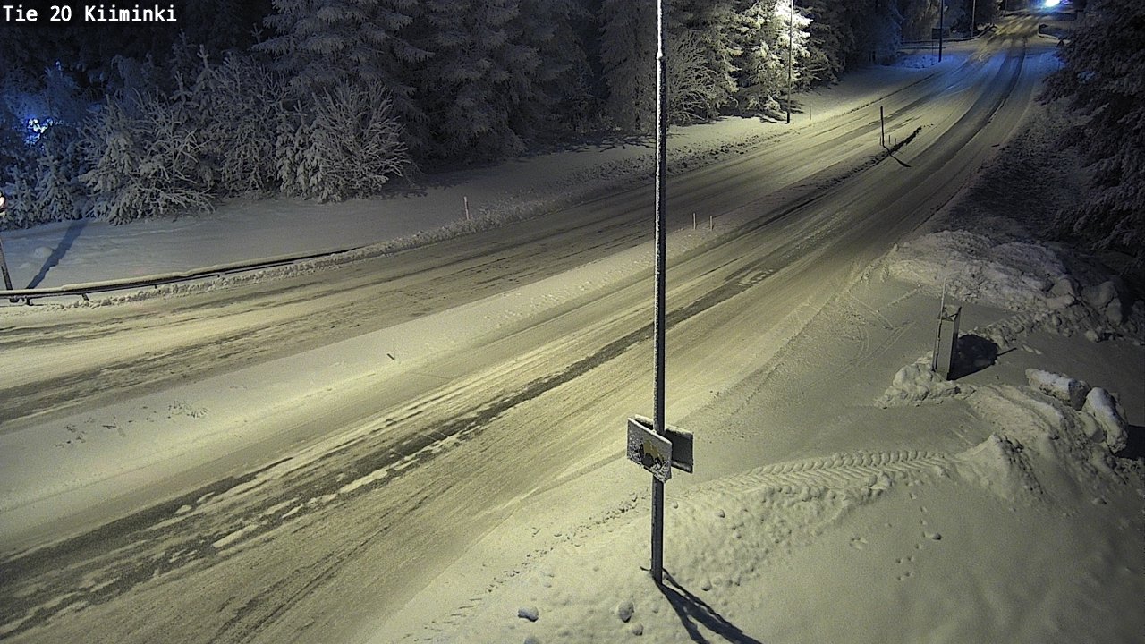 Weather Camera Image Väg 20 Uleåborg Kiiminki, Oulu, Pohjois-Pohjanmaa
