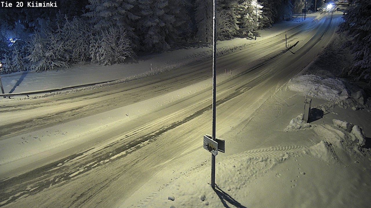 Weather Camera Image Väg 20 Uleåborg Kiiminki, Oulu, Pohjois-Pohjanmaa