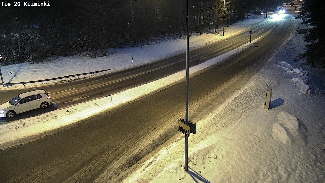 Weather Camera Image Väg 20 Uleåborg Kiiminki, Oulu, Pohjois-Pohjanmaa
