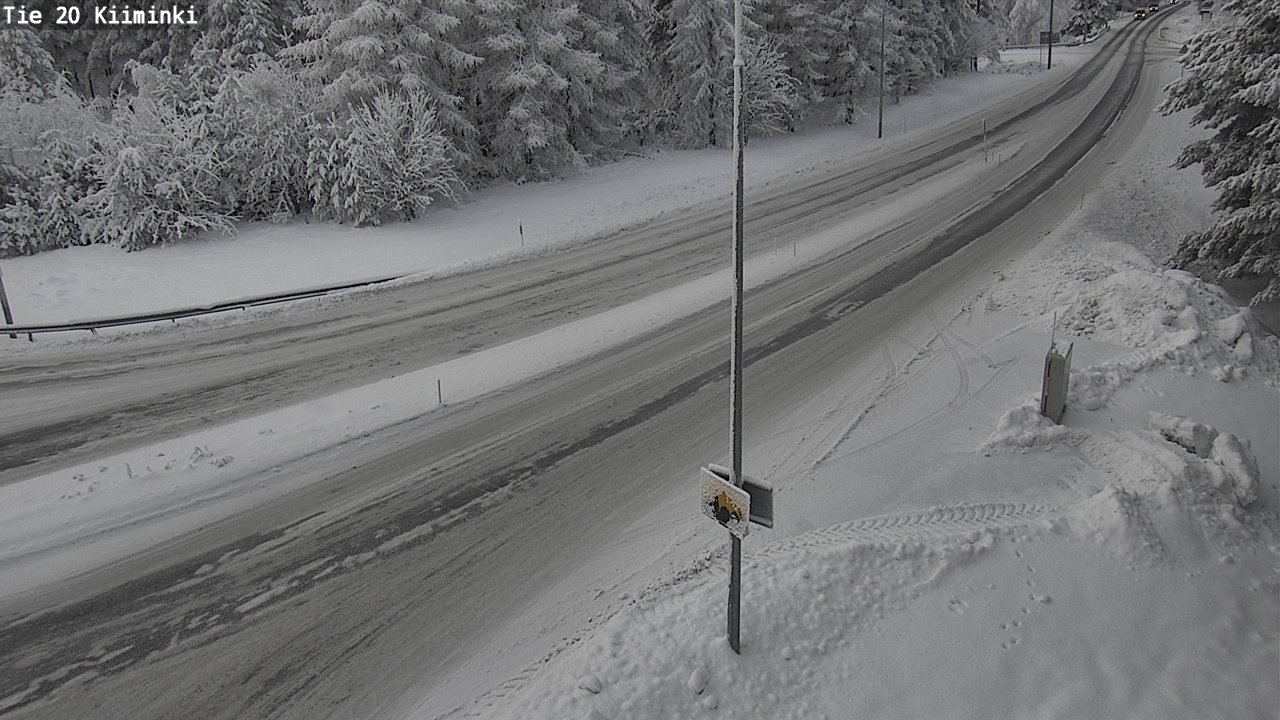 Weather Camera Image Väg 20 Uleåborg Kiiminki, Oulu, Pohjois-Pohjanmaa