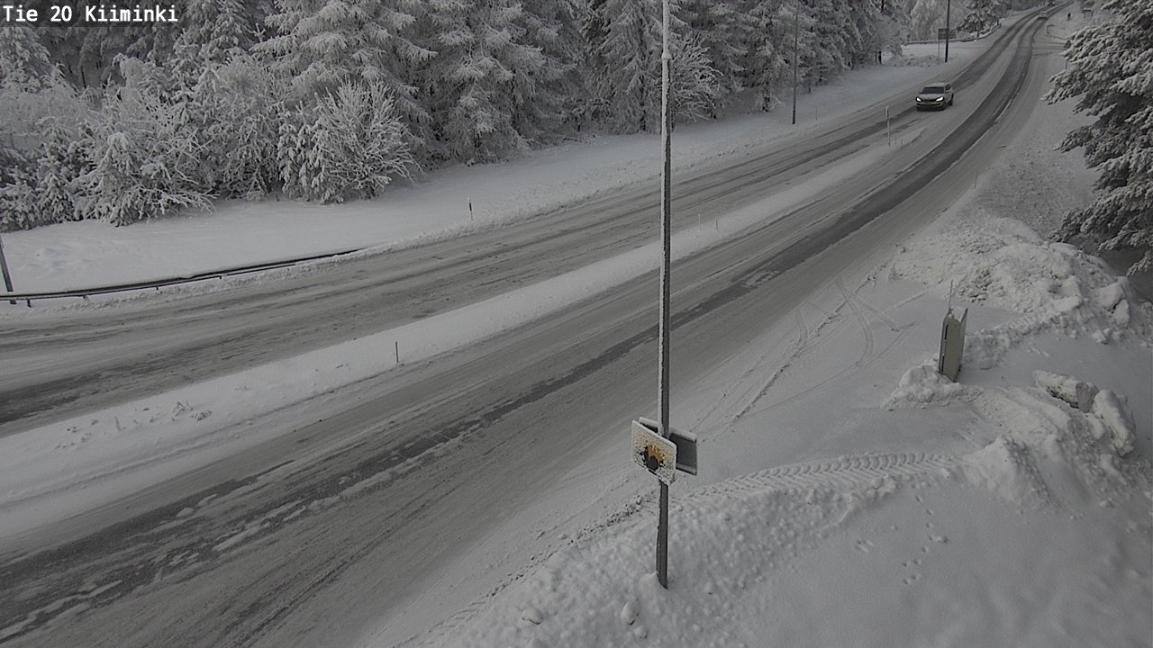 Weather Camera Image Väg 20 Uleåborg Kiiminki, Oulu, Pohjois-Pohjanmaa