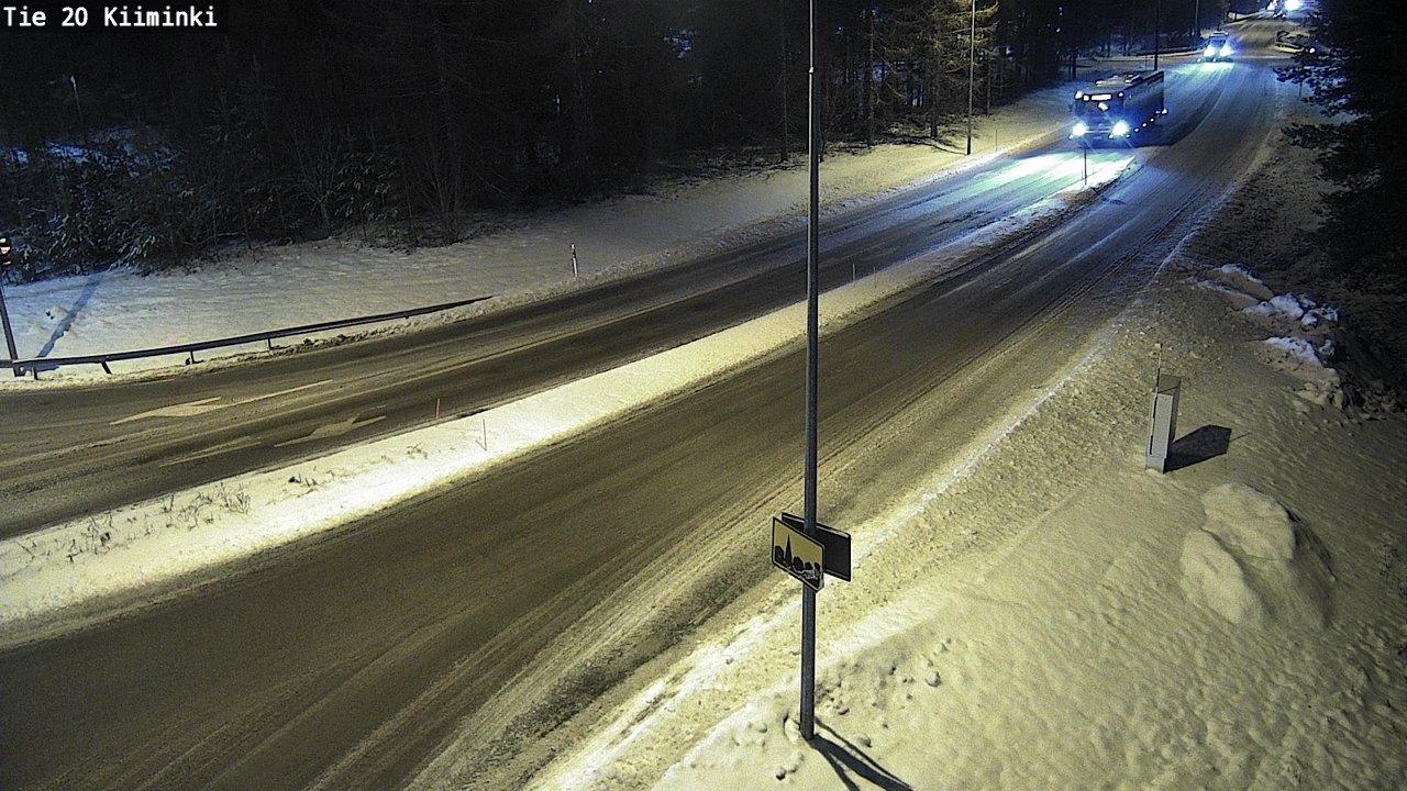 Weather Camera Image Väg 20 Uleåborg Kiiminki, Oulu, Pohjois-Pohjanmaa