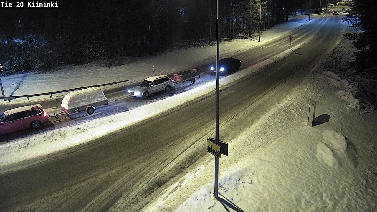 Weather Camera Image Väg 20 Uleåborg Kiiminki, Oulu, Pohjois-Pohjanmaa