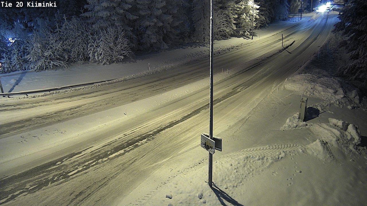 Weather Camera Image Väg 20 Uleåborg Kiiminki, Oulu, Pohjois-Pohjanmaa