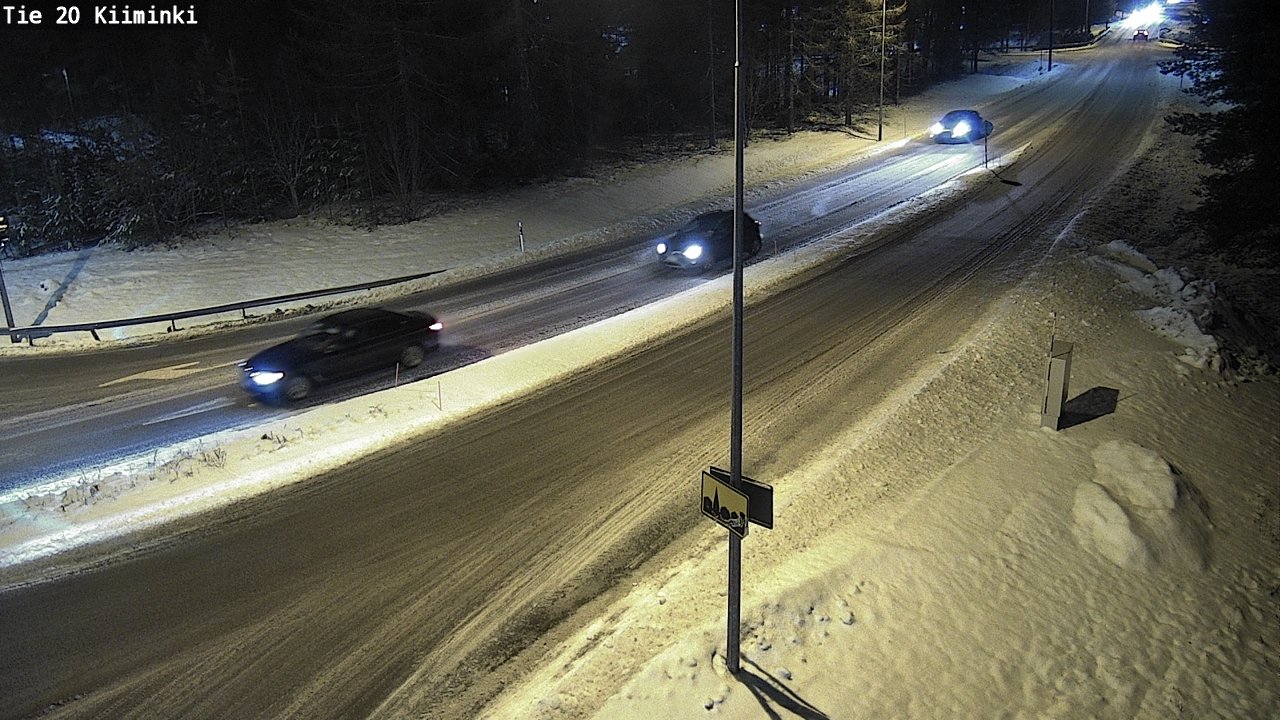 Weather Camera Image Väg 20 Uleåborg Kiiminki, Oulu, Pohjois-Pohjanmaa