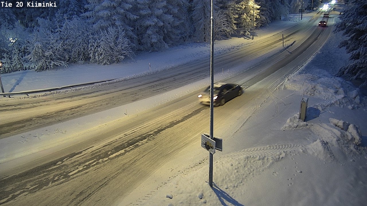 Weather Camera Image Väg 20 Uleåborg Kiiminki, Oulu, Pohjois-Pohjanmaa