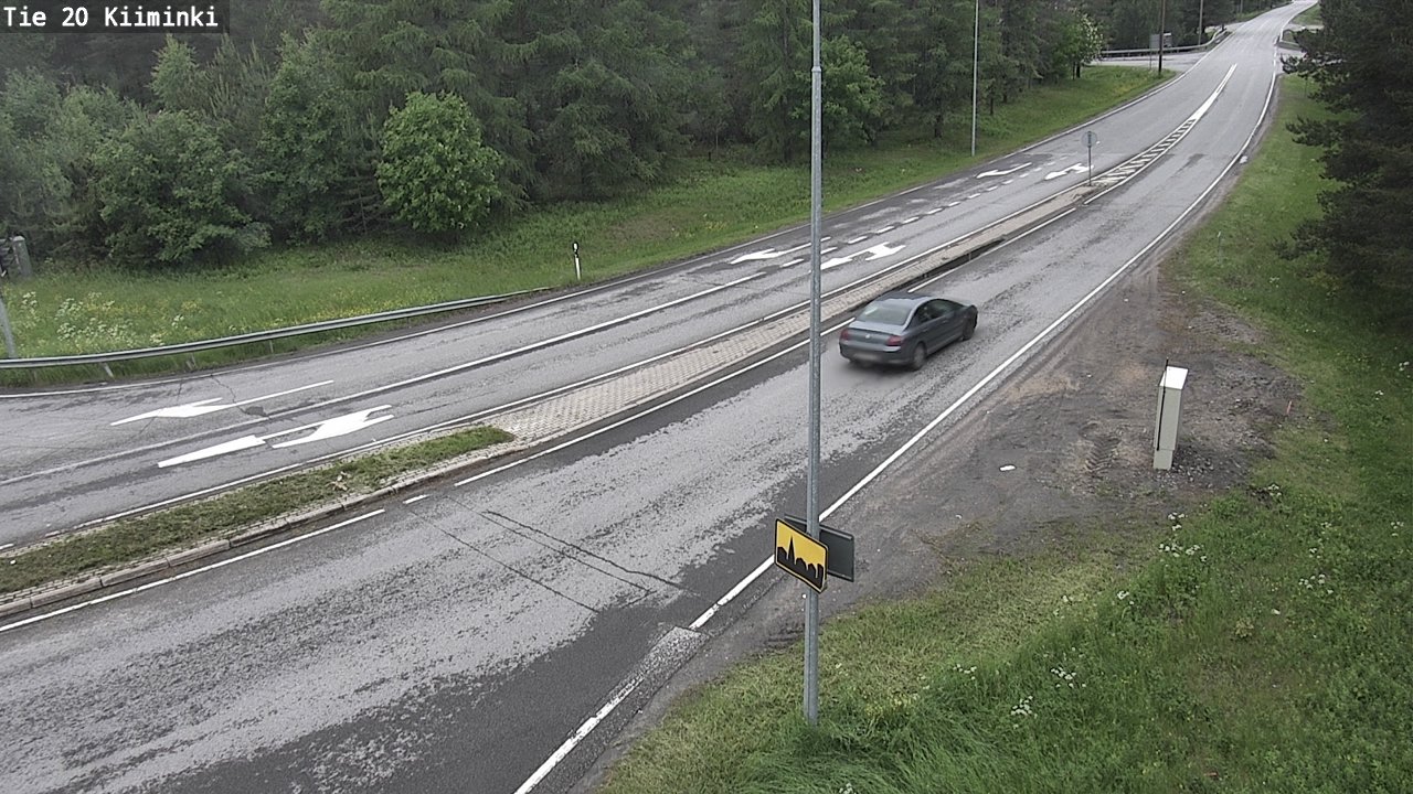 Weather Camera Image Väg 20 Uleåborg Kiiminki, Oulu, Pohjois-Pohjanmaa