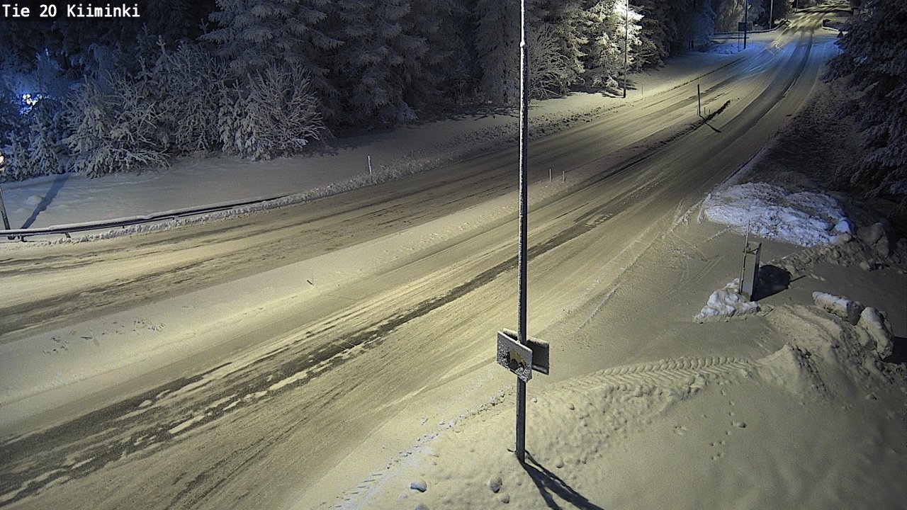 Weather Camera Image Väg 20 Uleåborg Kiiminki, Oulu, Pohjois-Pohjanmaa