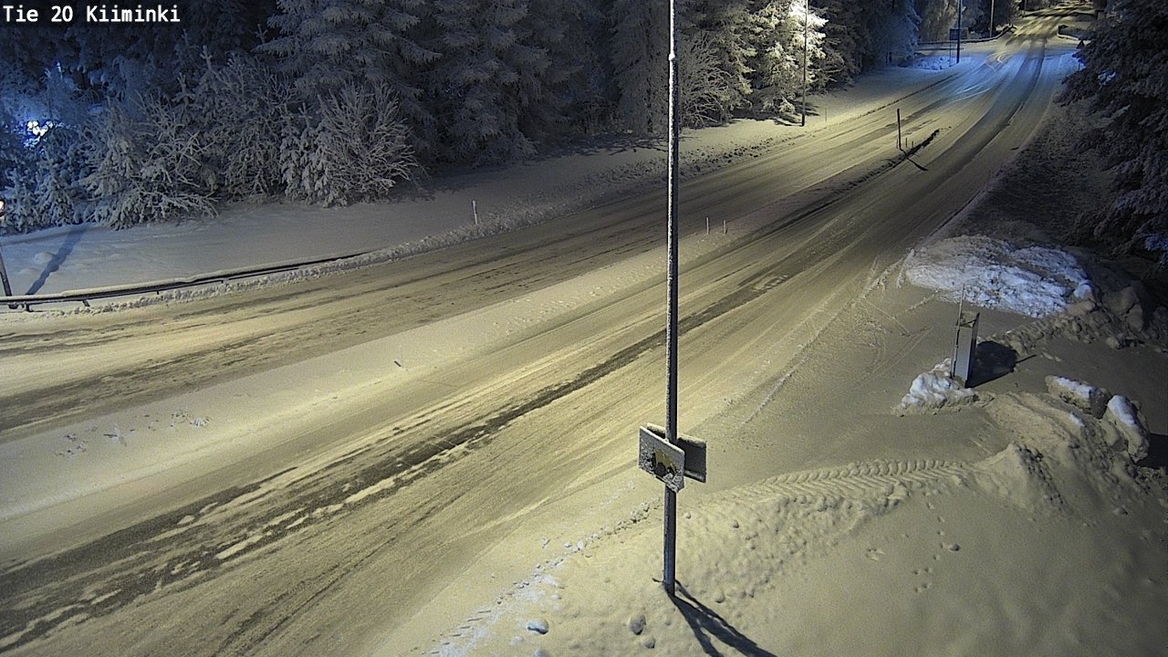 Weather Camera Image Väg 20 Uleåborg Kiiminki, Oulu, Pohjois-Pohjanmaa
