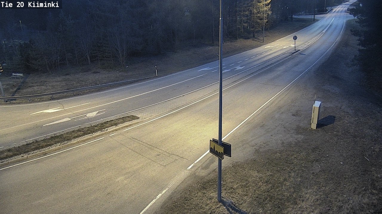 Weather Camera Image Väg 20 Uleåborg Kiiminki, Oulu, Pohjois-Pohjanmaa