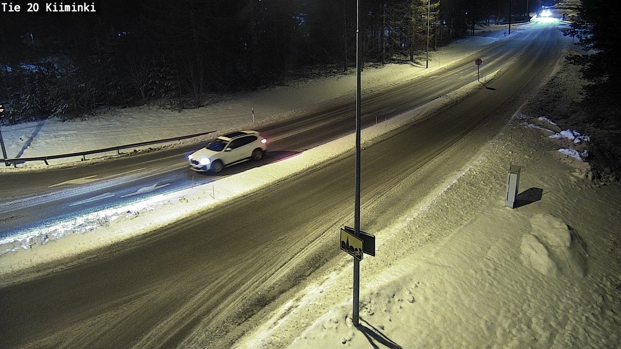 Weather Camera Image Väg 20 Uleåborg Kiiminki, Oulu, Pohjois-Pohjanmaa