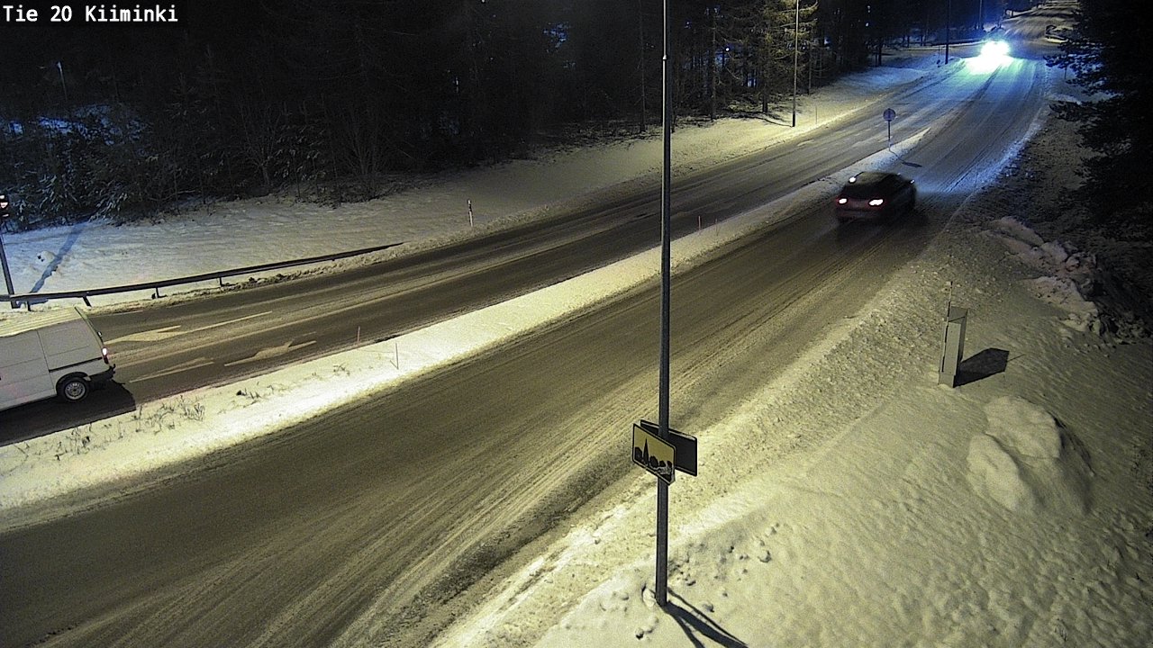 Weather Camera Image Väg 20 Uleåborg Kiiminki, Oulu, Pohjois-Pohjanmaa