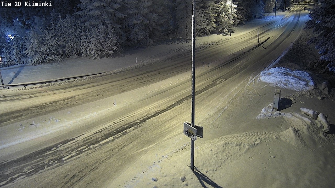 Weather Camera Image Väg 20 Uleåborg Kiiminki, Oulu, Pohjois-Pohjanmaa