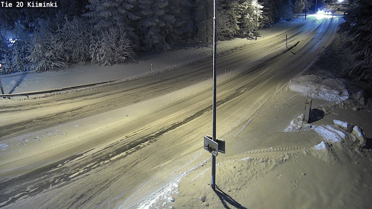 Weather Camera Image Väg 20 Uleåborg Kiiminki, Oulu, Pohjois-Pohjanmaa
