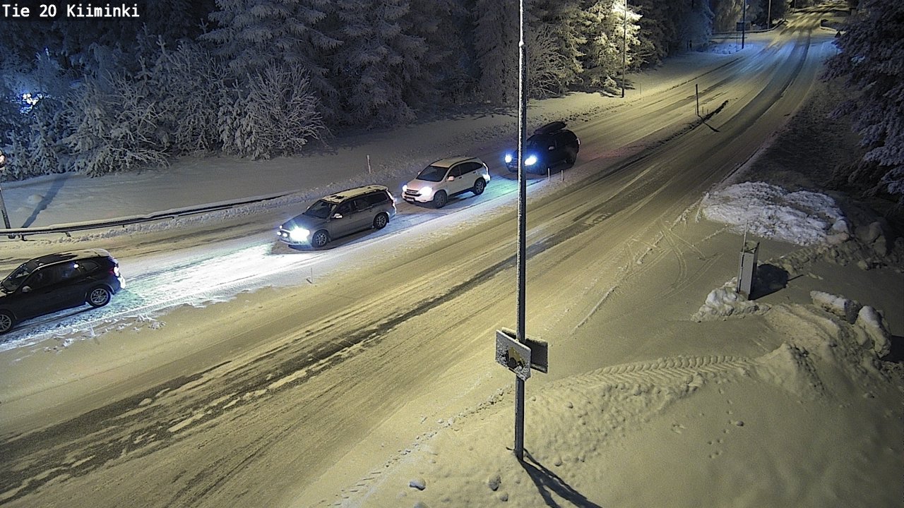 Weather Camera Image Väg 20 Uleåborg Kiiminki, Oulu, Pohjois-Pohjanmaa