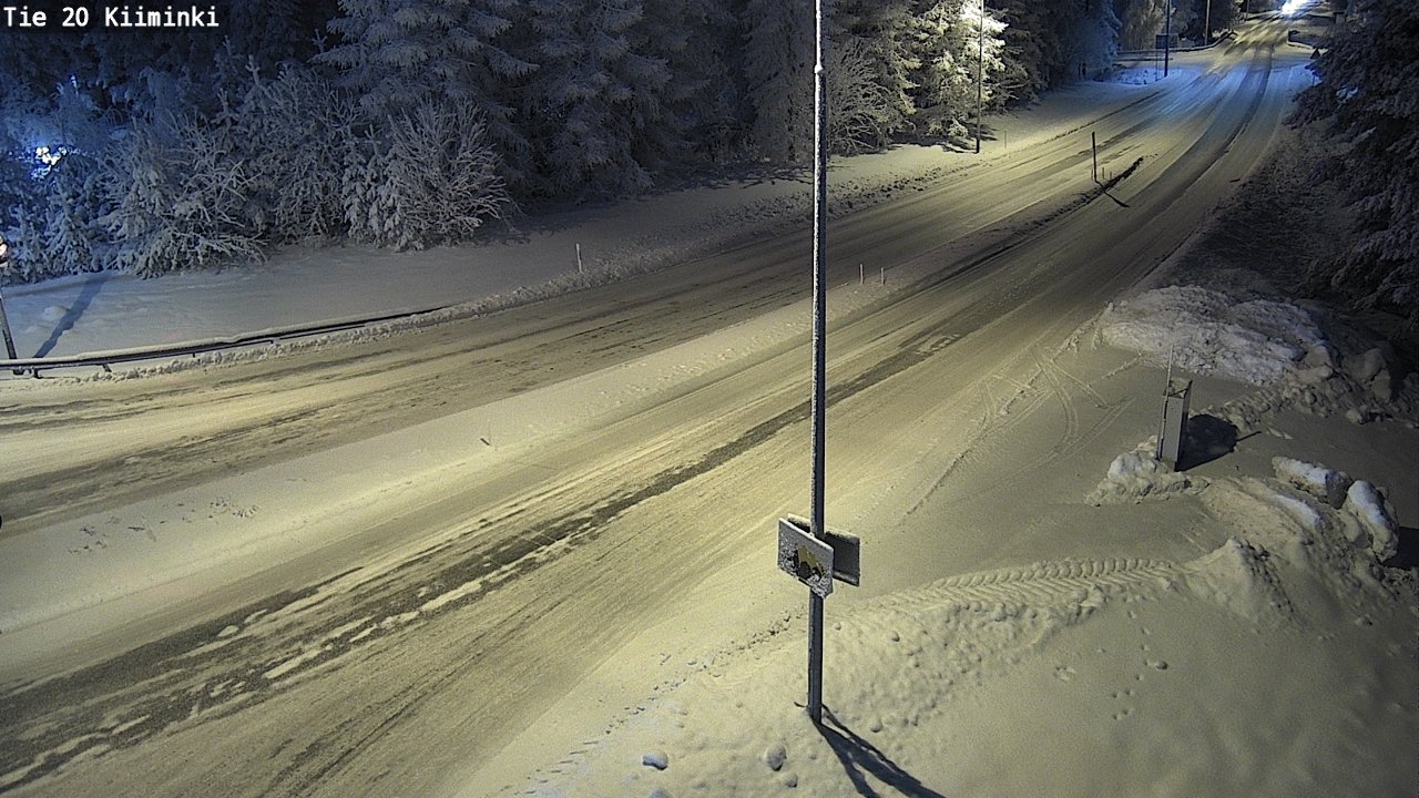 Weather Camera Image Väg 20 Uleåborg Kiiminki, Oulu, Pohjois-Pohjanmaa