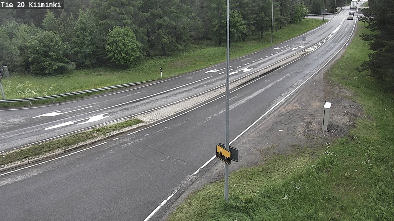 Weather Camera Image Väg 20 Uleåborg Kiiminki, Oulu, Pohjois-Pohjanmaa