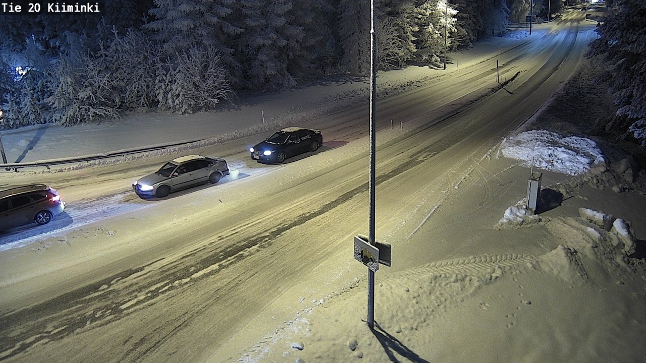 Weather Camera Image Väg 20 Uleåborg Kiiminki, Oulu, Pohjois-Pohjanmaa