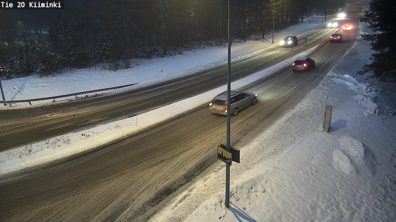 Weather Camera Image Road 20 Oulu Kiiminki, Oulu, Pohjois-Pohjanmaa