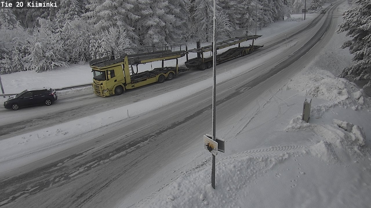 Weather Camera Image Väg 20 Uleåborg Kiiminki, Oulu, Pohjois-Pohjanmaa