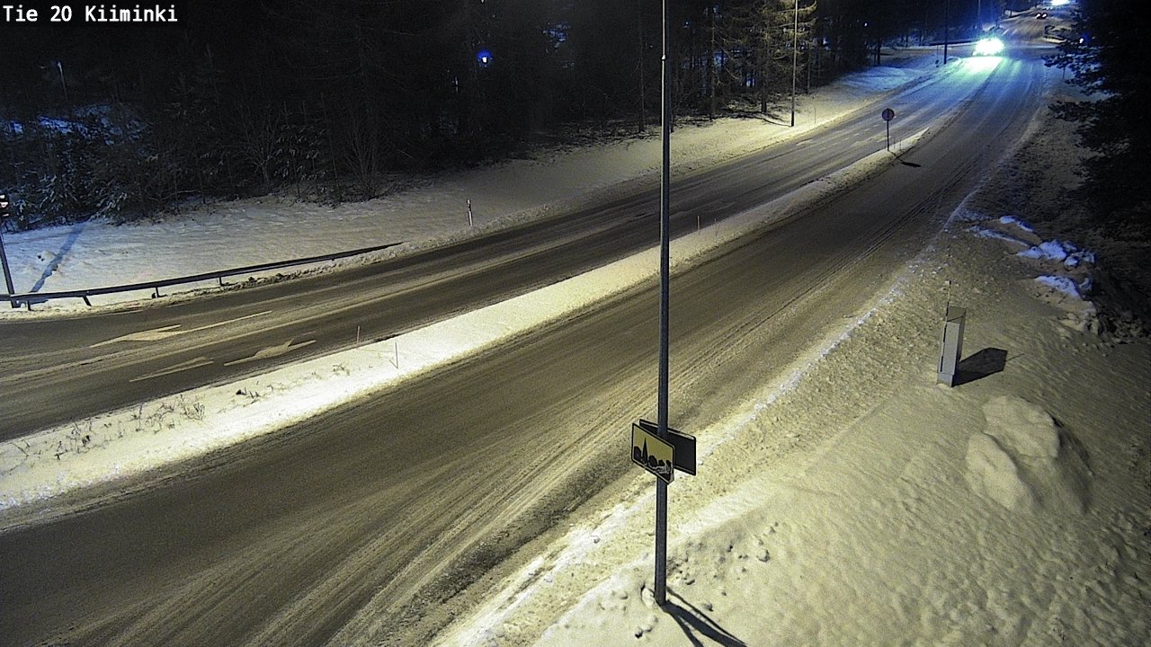 Weather Camera Image Väg 20 Uleåborg Kiiminki, Oulu, Pohjois-Pohjanmaa