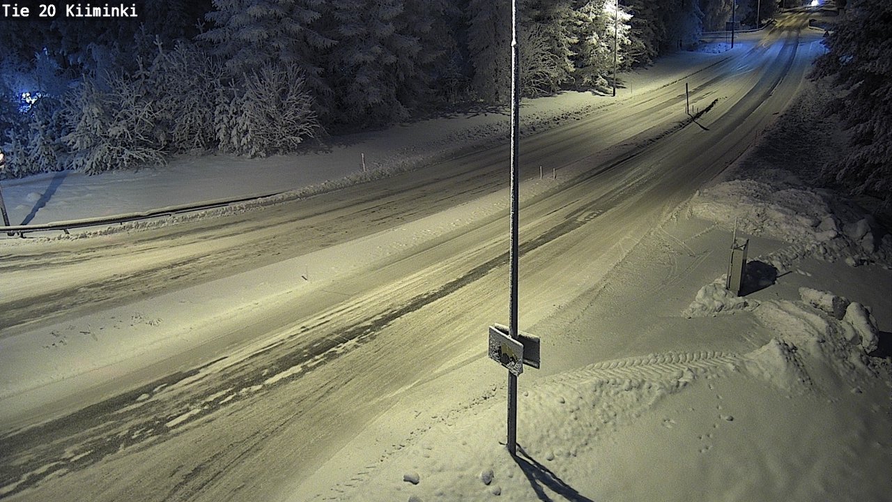 Weather Camera Image Väg 20 Uleåborg Kiiminki, Oulu, Pohjois-Pohjanmaa