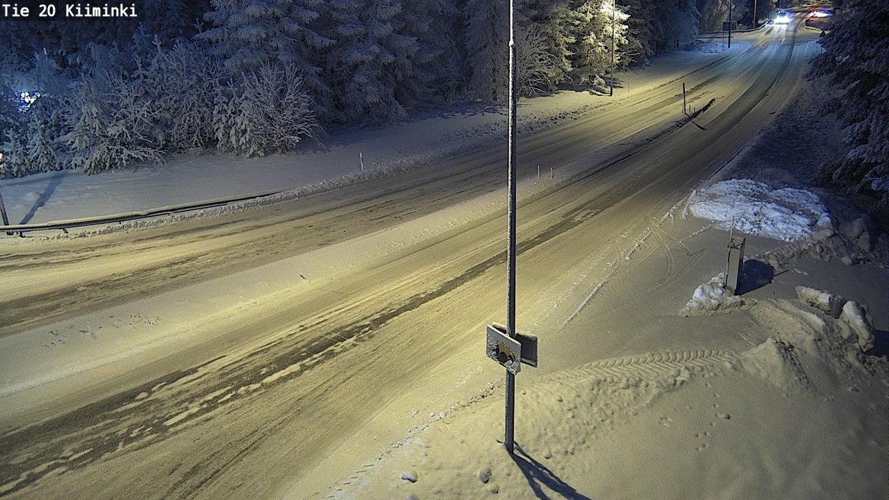 Weather Camera Image Väg 20 Uleåborg Kiiminki, Oulu, Pohjois-Pohjanmaa