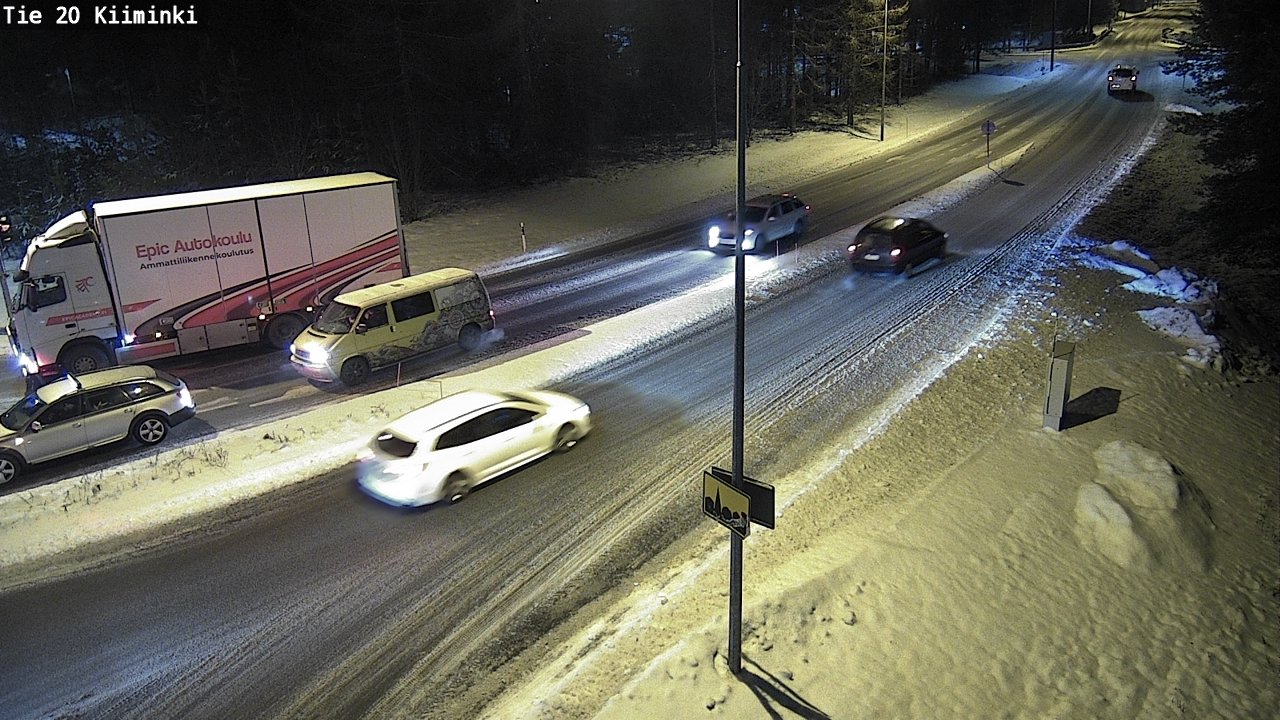 Weather Camera Image Väg 20 Uleåborg Kiiminki, Oulu, Pohjois-Pohjanmaa