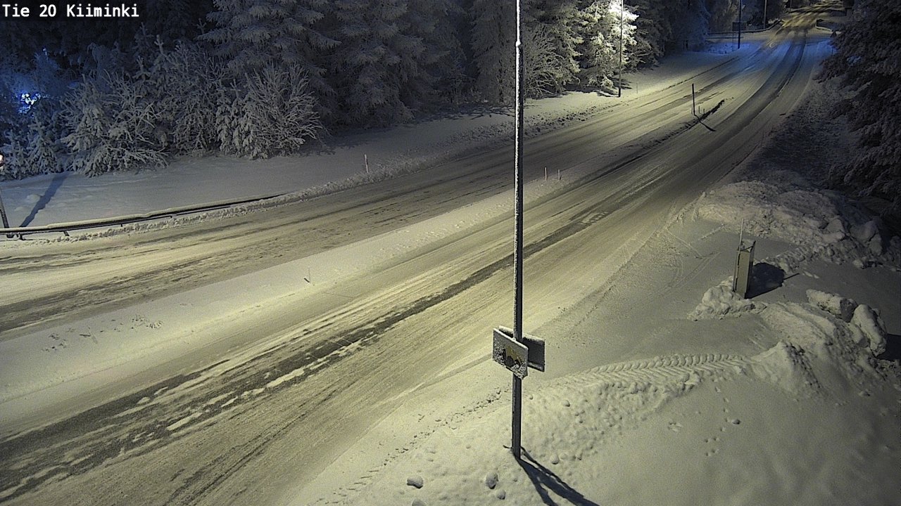 Weather Camera Image Väg 20 Uleåborg Kiiminki, Oulu, Pohjois-Pohjanmaa