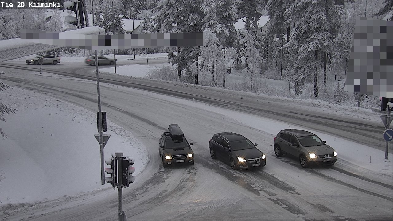 Weather Camera Image Väg 20 Uleåborg Kiiminki, Oulu, Pohjois-Pohjanmaa