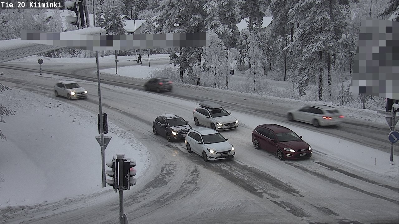 Weather Camera Image Väg 20 Uleåborg Kiiminki, Oulu, Pohjois-Pohjanmaa