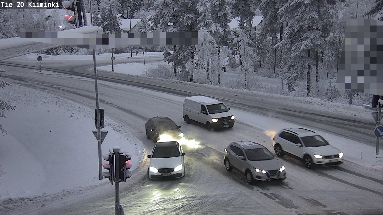 Weather Camera Image Väg 20 Uleåborg Kiiminki, Oulu, Pohjois-Pohjanmaa