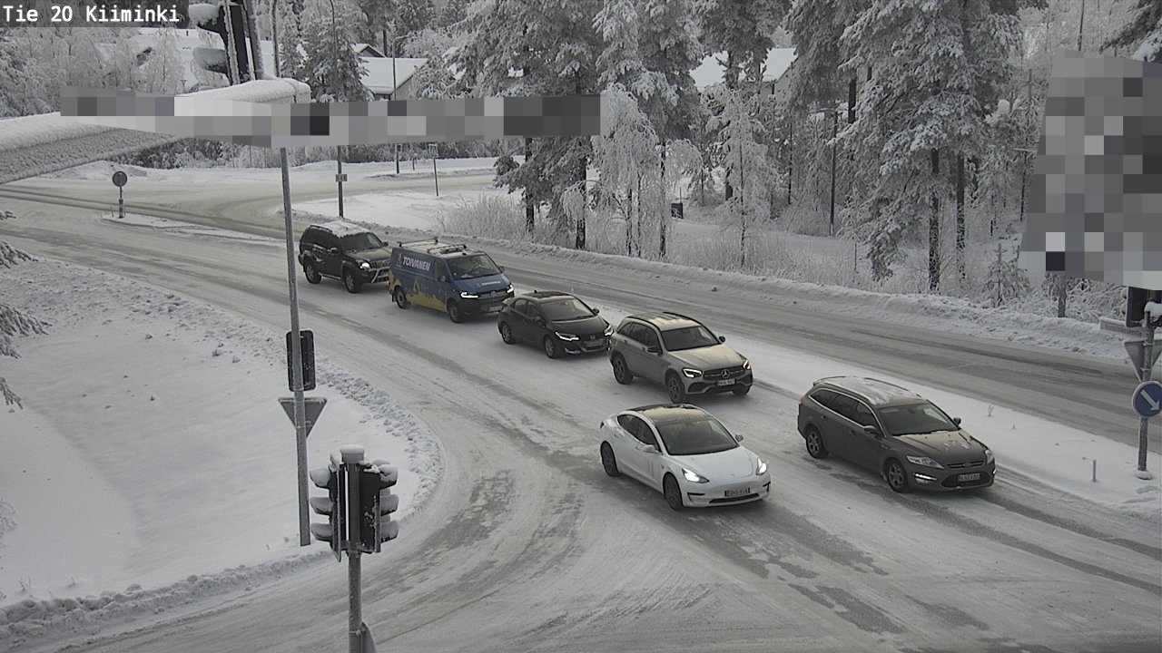 Weather Camera Image Väg 20 Uleåborg Kiiminki, Oulu, Pohjois-Pohjanmaa
