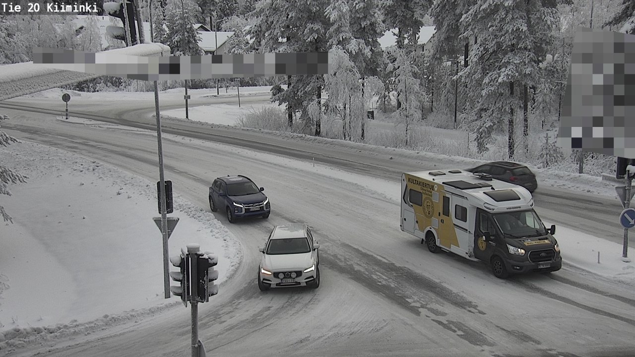 Weather Camera Image Väg 20 Uleåborg Kiiminki, Oulu, Pohjois-Pohjanmaa