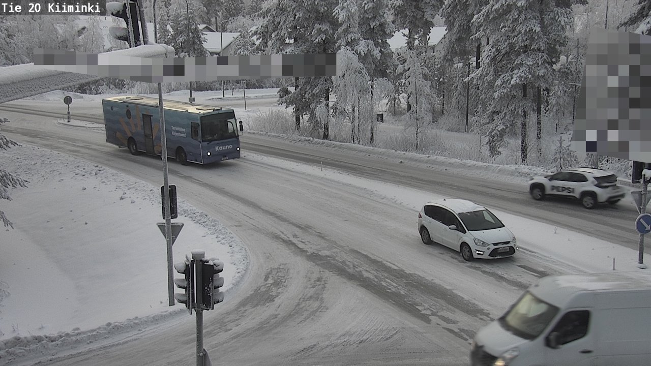 Weather Camera Image Väg 20 Uleåborg Kiiminki, Oulu, Pohjois-Pohjanmaa