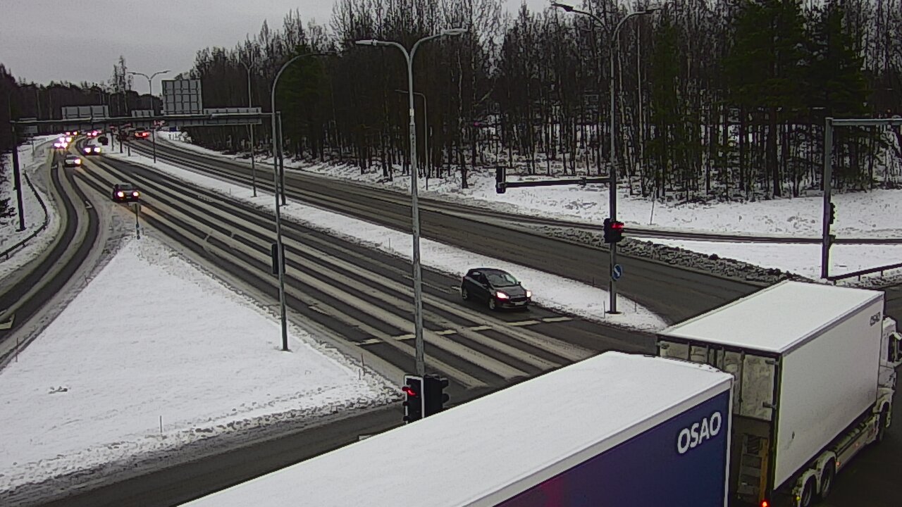 Weather Camera Image Väg 22 Uleåborg öst, Oulu, Pohjois-Pohjanmaa