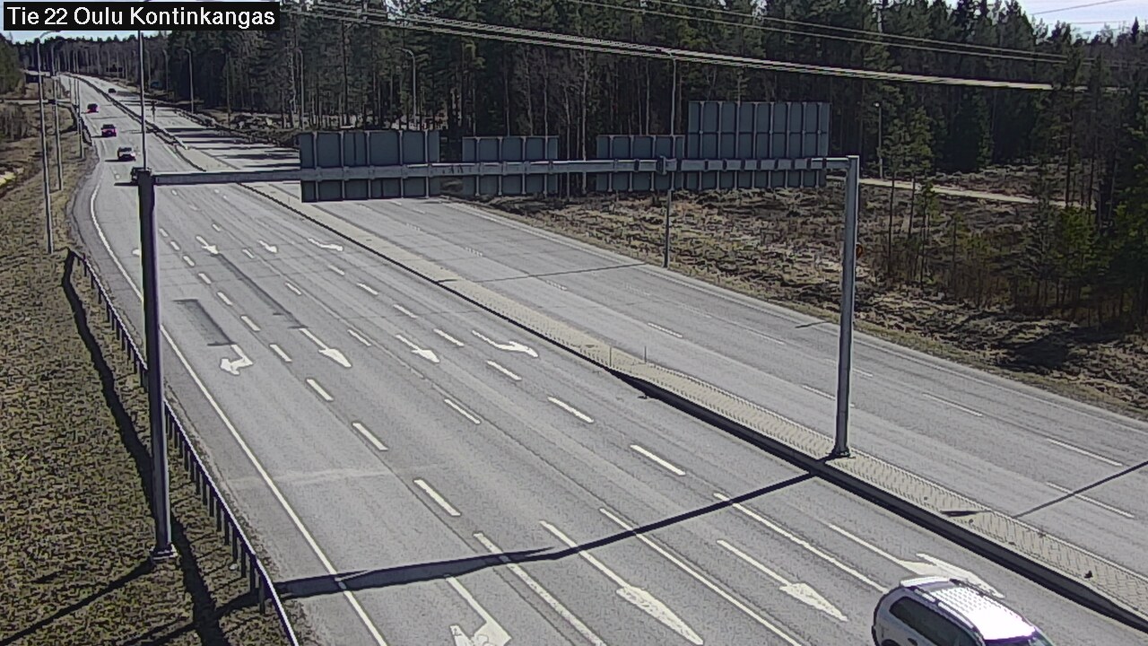 Weather Camera Image Väg 22 Oulu Kaukovainio, Oulu, Pohjois-Pohjanmaa