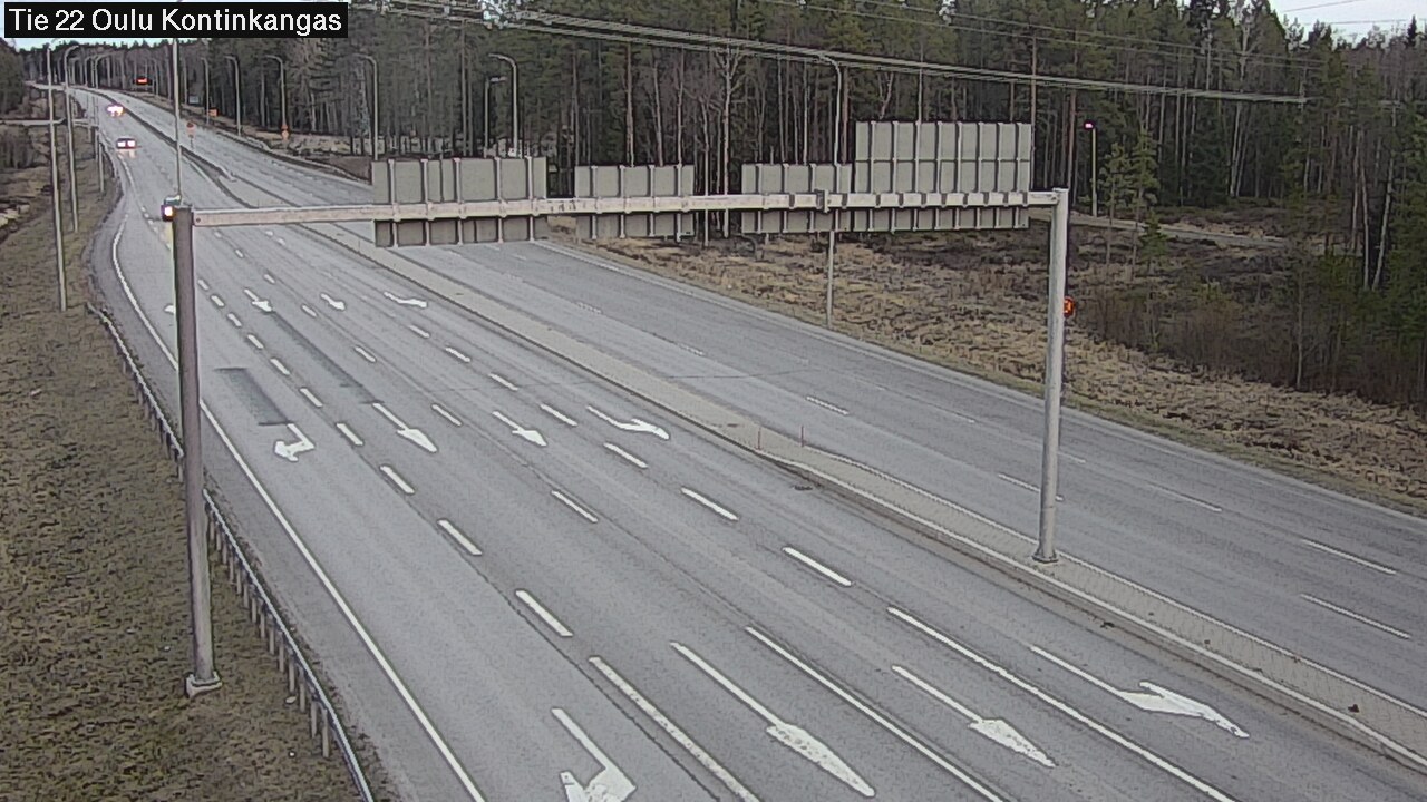Weather Camera Image Väg 22 Oulu Kaukovainio, Oulu, Pohjois-Pohjanmaa