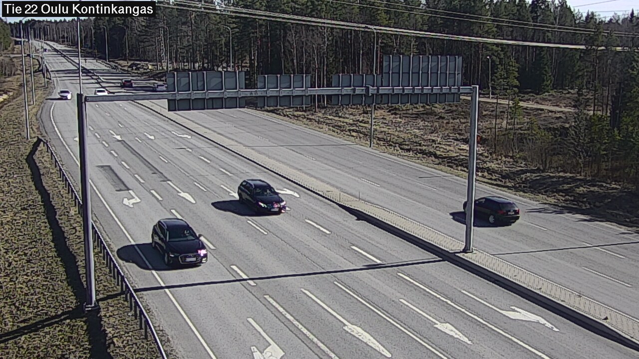 Weather Camera Image Väg 22 Oulu Kaukovainio, Oulu, Pohjois-Pohjanmaa