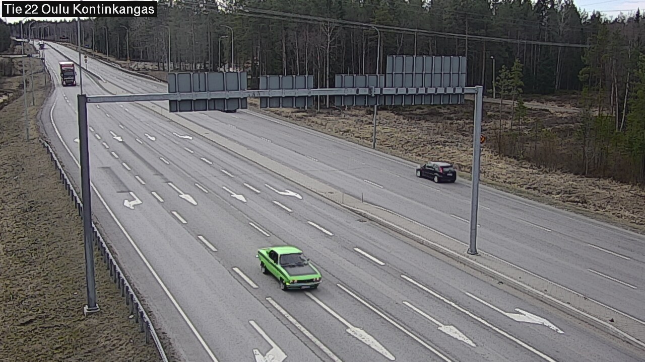 Weather Camera Image Väg 22 Oulu Kaukovainio, Oulu, Pohjois-Pohjanmaa